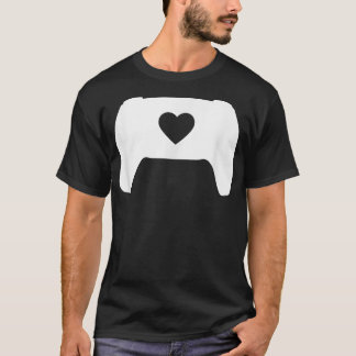 Video Game Controller Heart Gamer Valentinstag  T-Shirt