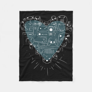 Video Game Controller Herz T Shirt für Gamer und Fleecedecke