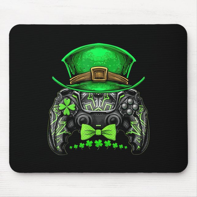 Video Game Controller Irish Gamer Boys St Patricks Mousepad (Vorne)