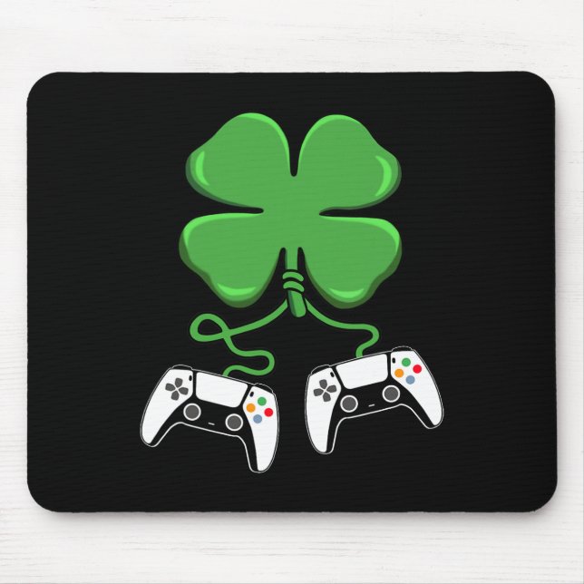 Video Game Controller Irish Gamer Boys St Patricks Mousepad (Vorne)