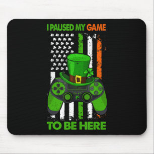 Video Game Controller St Patricks Kleeblatt Irish Mousepad