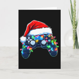 Video Game Controller Weihnachten Santa Hut Gamer  Karte