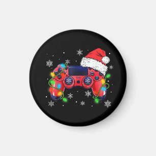 Video Game Controller Weihnachten Santa Hut Gamer Magnet