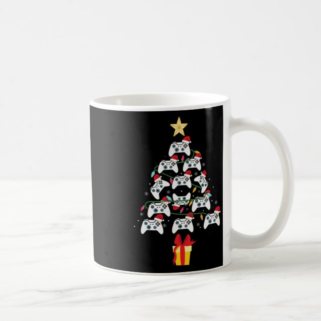 Video Game Controller Weihnachten Weihnachtsbaum W Kaffeetasse (Rechts)