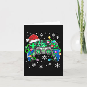 Video Game Controller Weihnachts-Weihnachtsmannmüt Karte