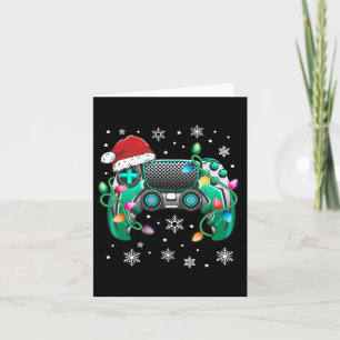 Video Game Controller Weihnachts-Weihnachtsmannmüt Karte
