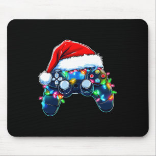 Video Game Controller Weihnachts-Weihnachtsmannmüt Mousepad