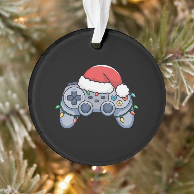 Video Game Controller Weihnachts-Weihnachtsmannmüt Ornament (Baum)