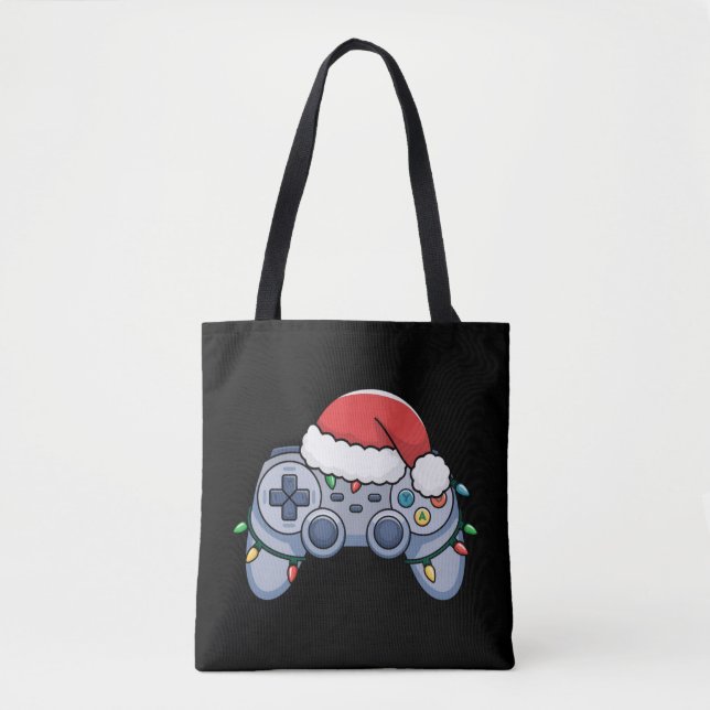 Video Game Controller Weihnachts-Weihnachtsmannmüt Tasche (Vorderseite)