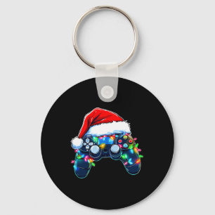 Video Game Controller Weihnachtsmann Mütze Gamer B Schlüsselanhänger