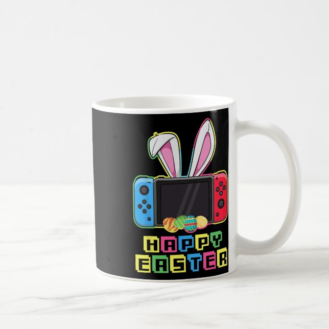 Video Game Easter Bunny Funny Gaming Controller Ga Kaffeetasse (Rechts)