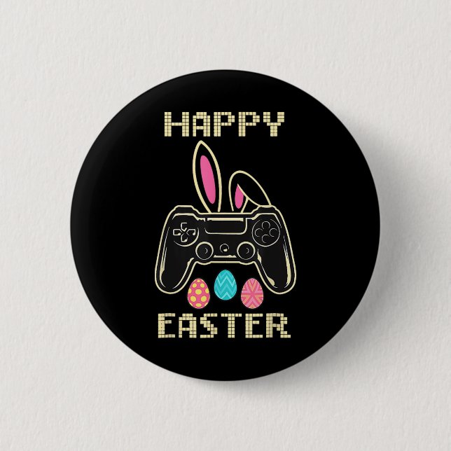Video Game Easter Bunny Gaming Controller Gamer Bo Button (Vorderseite)