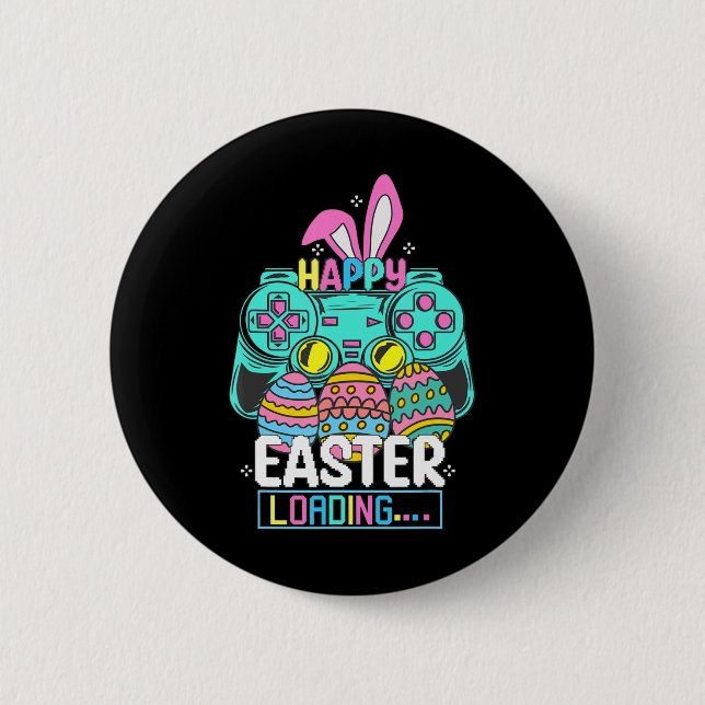 Video Game Easter Bunny Gaming Controller Gamer Bo Button (Vorderseite)
