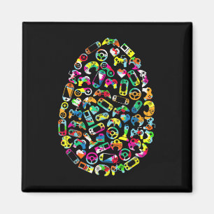 Video Game Easter Bunny Gaming Controller Gamer Bo Magnet