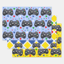 Video Game Gamer Geschenkpapier-Blätter