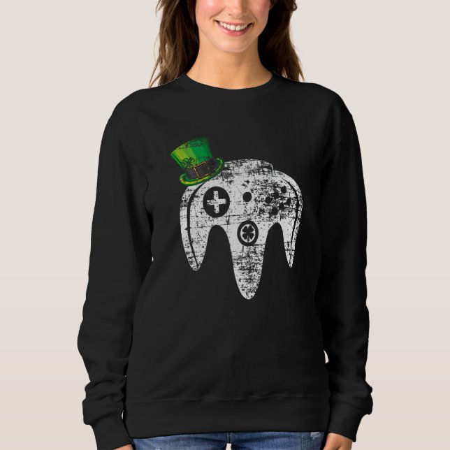 Video Game Gaming St Patricks Day Gamer Boys Lepre Sweatshirt (Vorderseite)