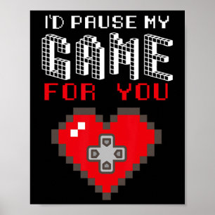 Video Game Gaming Valentinstag Gamer T-Shirts für Poster