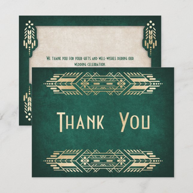 Video Game Geek Green Wedding Dankeskarte (Vorne/Hinten)