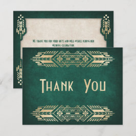 Video Game Geek Green Wedding Dankeskarte