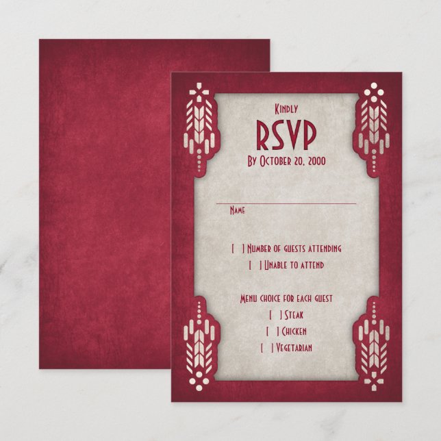 Video Game Geek Red Wedding RSVP Karte (Vorne/Hinten)