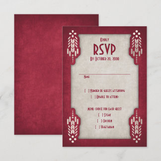 Video Game Geek Red Wedding RSVP Karte