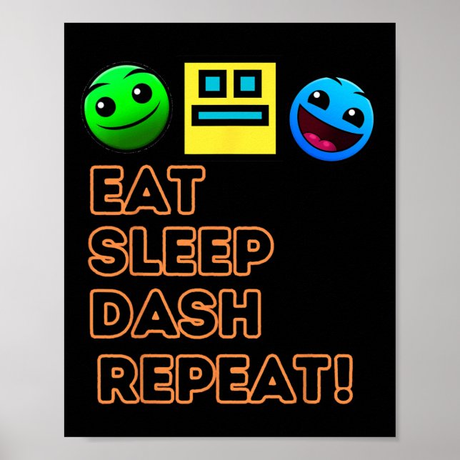 Video Game Geometry Video Gamer zum Wiederholen vo Poster (Vorne)