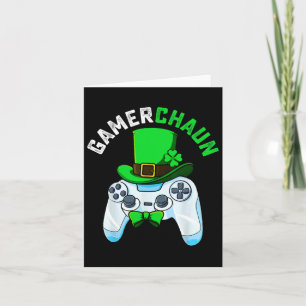 Video Game Leprechaun St Patricks Day Gaming Kids Karte