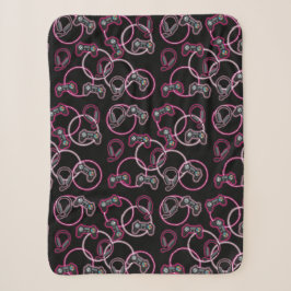Video Game Neon Pink Girls Muster Sherpadecke
