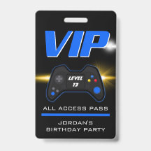 Video Game Party Blue Controller Günstig Abzeichen