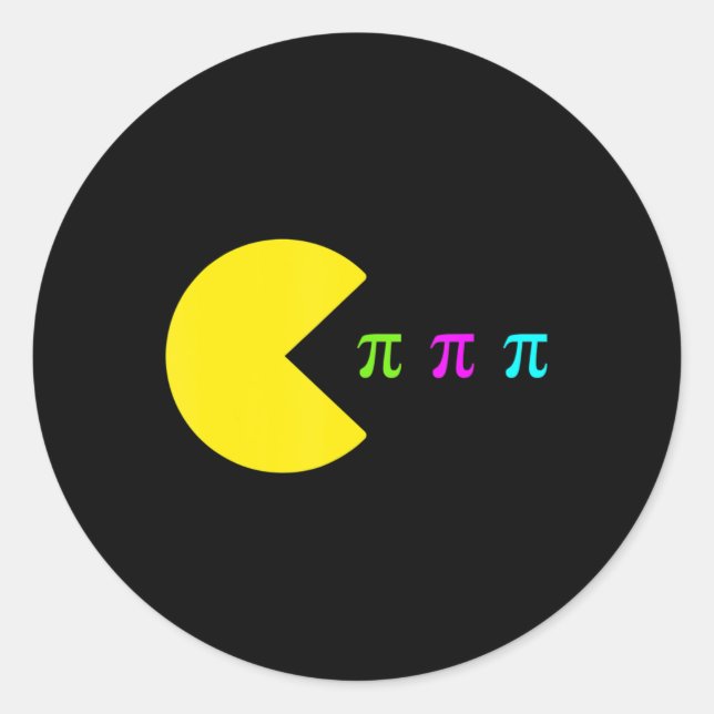 Video Game Pi Day Gamer Mathematiker Lehrer Kinder Runder Aufkleber (Vorderseite)