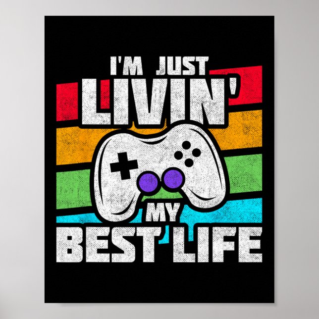 Video Game Player - PC Console Online Gaming - Spa Poster (Vorne)