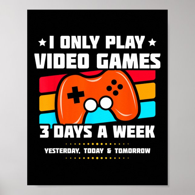 Video Game Player - PC Console Online Gaming - Spa Poster (Vorne)