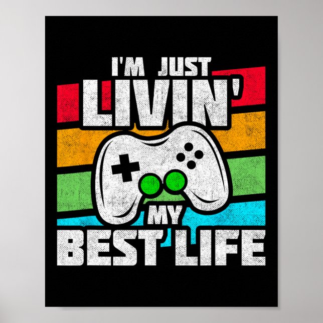 Video Game Player - PC Console Online Gaming - Spa Poster (Vorne)
