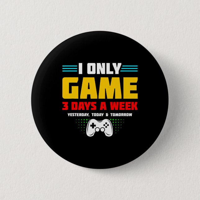 Video Game Player - Video Gamer - Gamer Meme - Spa Button (Vorderseite)