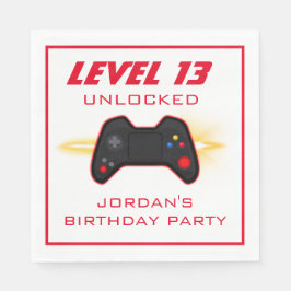 Video Game Red Controller Serviette