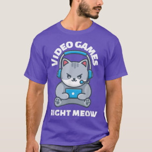 Video Game Right Meow Funny Cat Meme T-Shirt