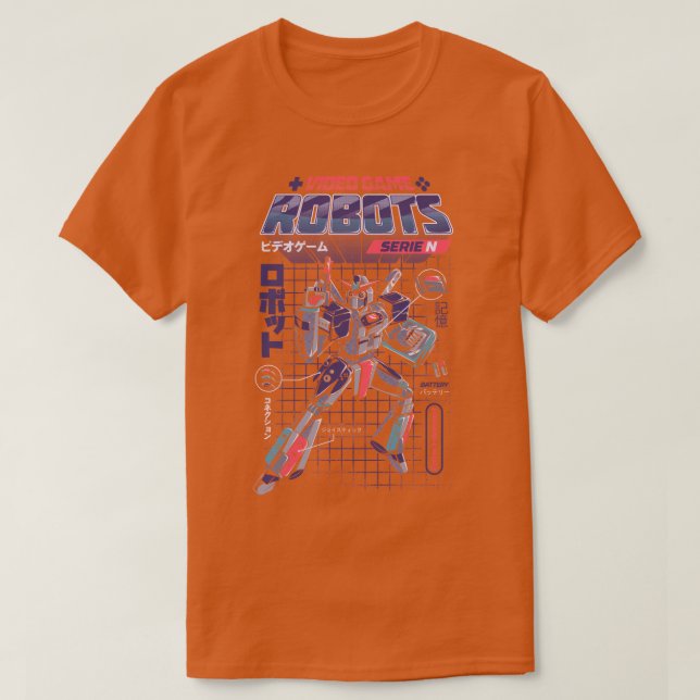 Video Game Robot Model N T-Shirt (Design vorne)