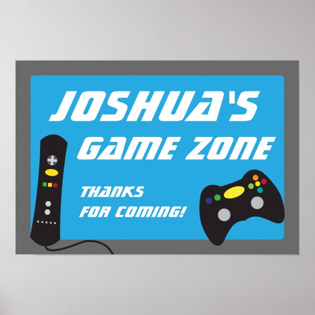 Video Game Truck Geburtstagsparty Banner Poster (Vorne)