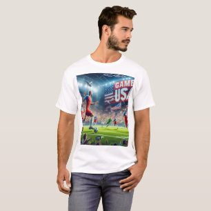 VIDEO GAME USA WELTMEISTERSCHAFT AUF WEISS T-Shirt