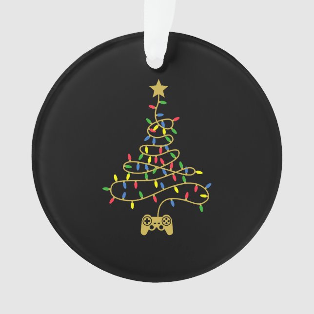 Video Game Weihnachtsbaum Lichter Xmas Gaming Ornament (Vorderseite)
