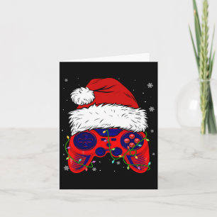 Video Game Weihnachtsmannmütze Spaß Weihnachts Pjs Karte