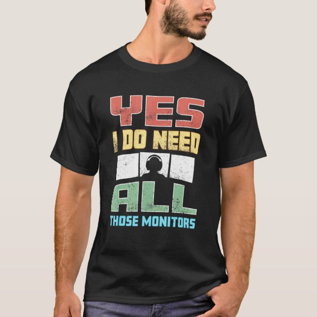 Video-Gamemaster alle diese Monitore anweisen T-Shirt (Vorderseite)