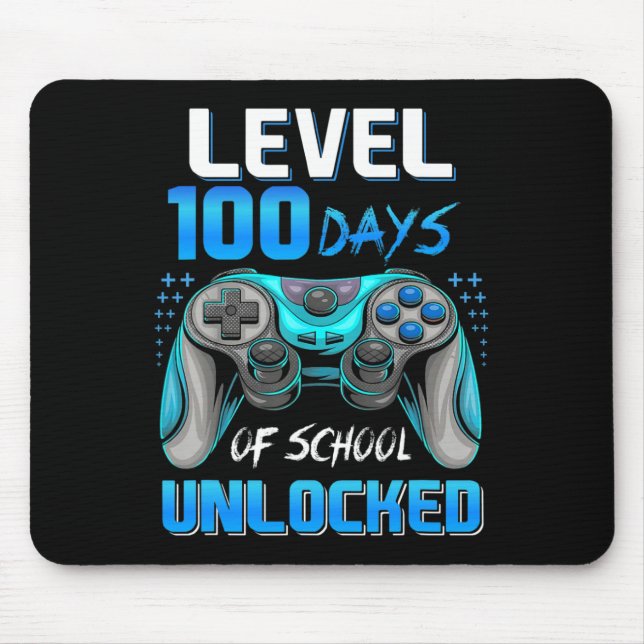 Video Gamer 100. Schultag 100 Tage bis Mousepad (Vorne)
