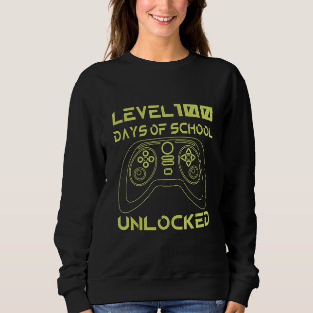 Video Gamer 100th day of school ideas boy Sweatshirt (Vorderseite)