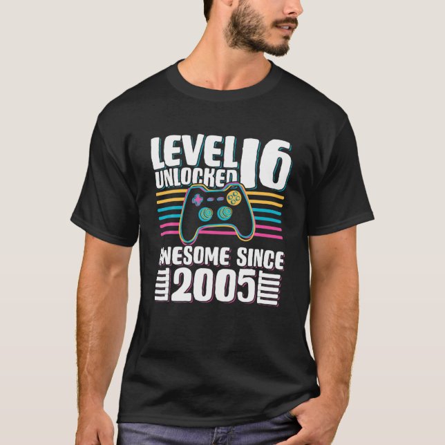 Video Gamer 16th Birthday Game Lover Player Boys G T-Shirt (Vorderseite)