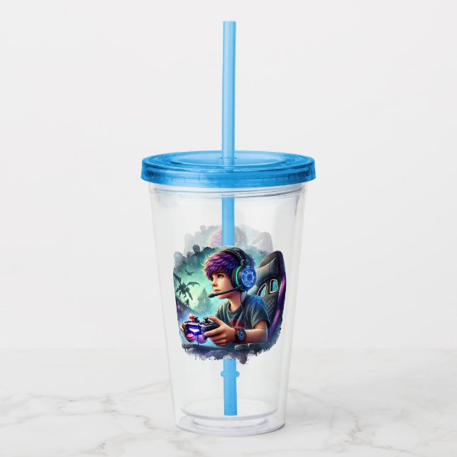 Video Gamer Acryltrinkbecher (Vorderseite)