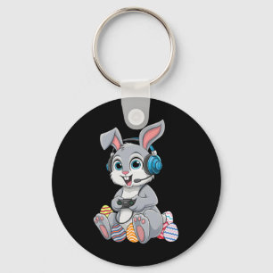 Video Gamer Bunny Egg Gaming Boys Männer Kinder gl Schlüsselanhänger
