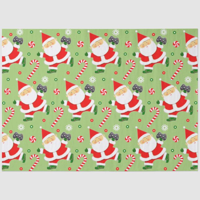 Video Gamer Christmas Holiday Gift Seidenpapier (Vorderseite)