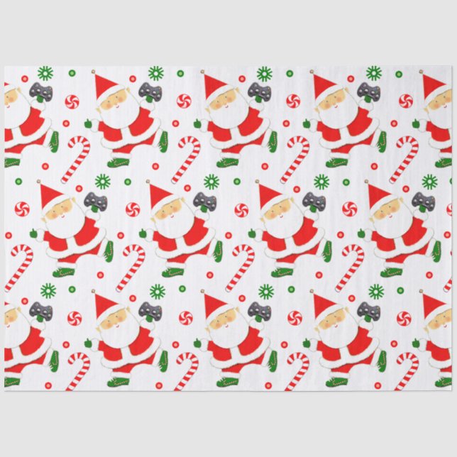Video Gamer Christmas Holiday Gift Seidenpapier (Vorderseite)