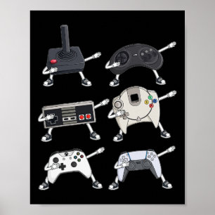 Video-Gamer-Controller spielen Spaß für Jungs Kind Poster